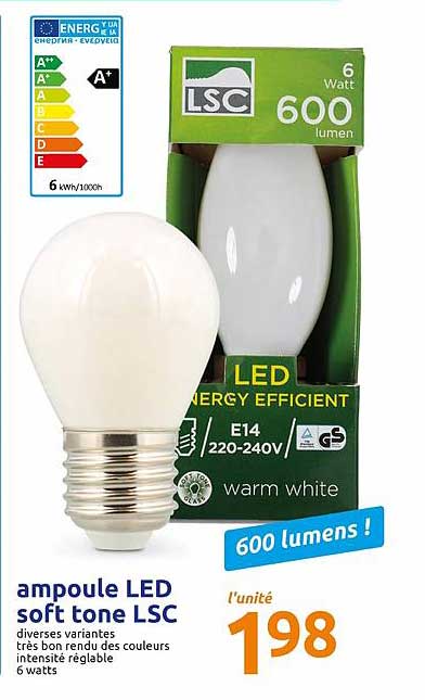 ampoule led soft tone lsc