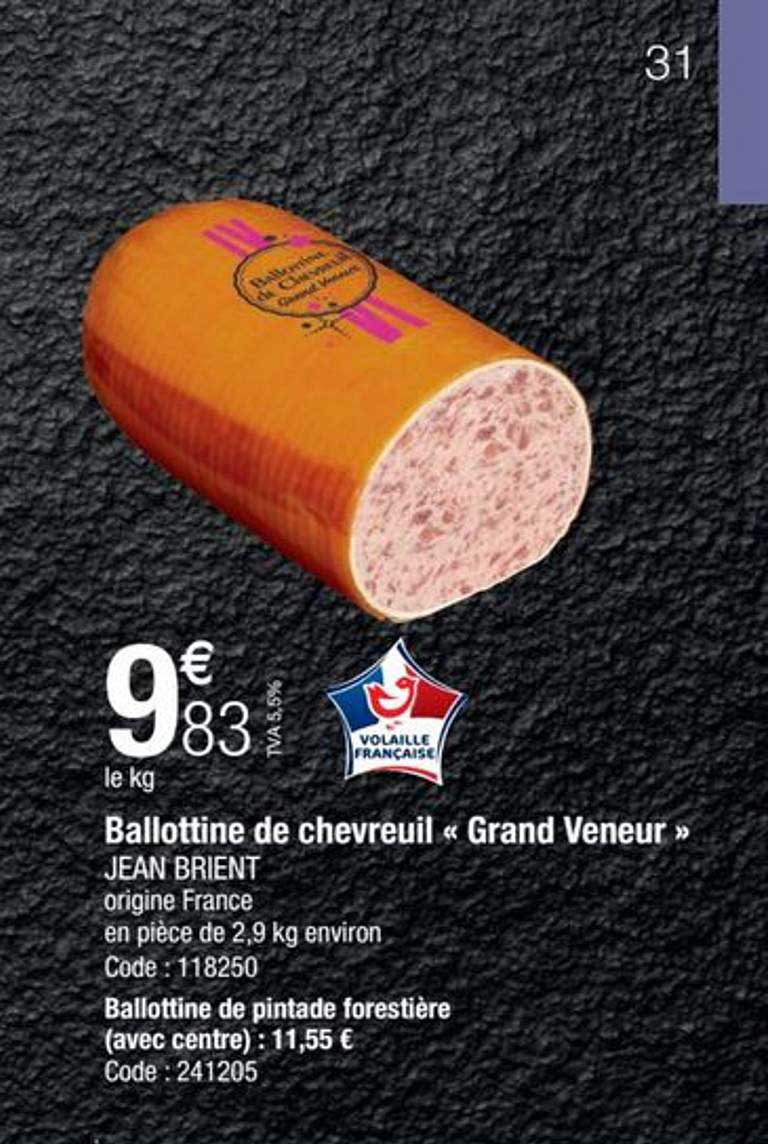 ballotine de chevreuil «grand veneur» jean brient