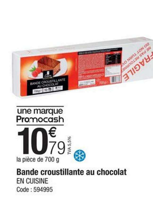 bande croustillante au chocolat en cuisine