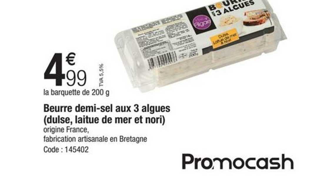 beurre demi-sel aux 3 algues (dulse, laitue de mer et nori)