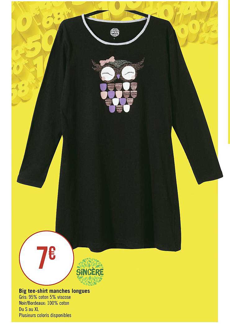 Big Tee-shirt Manches Longues