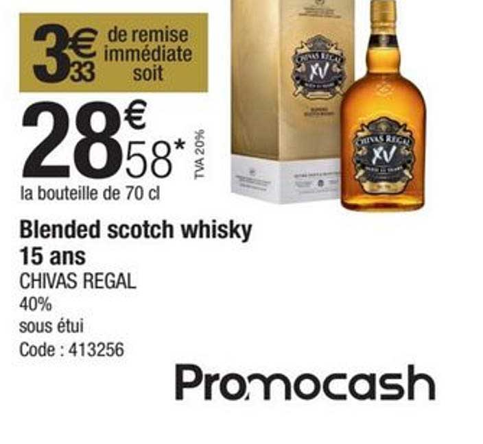 blended scotch whisky 15 ans chivas regal 40%