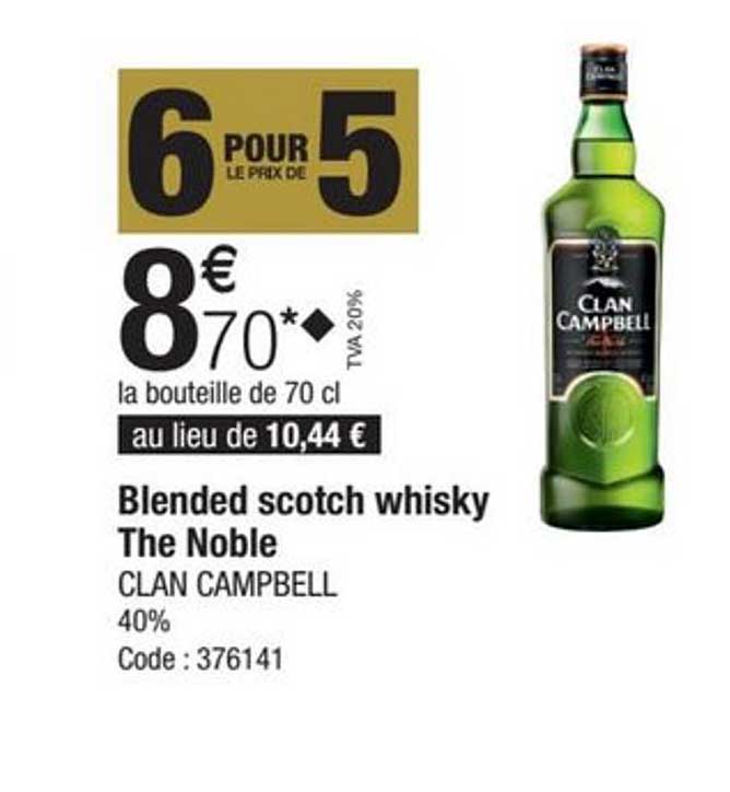 blended scotch whisky the noble clan campbell