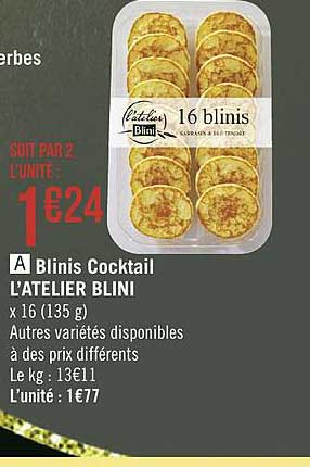 Blinis Cocktail L'atelier Blini