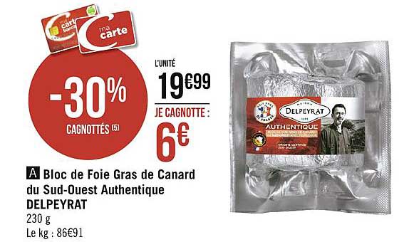 bloc de foie gras de canard du sud-ouest authentique delpeyrat