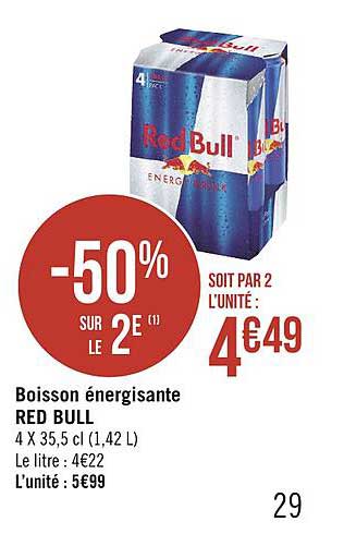 boisson énergisante red bull