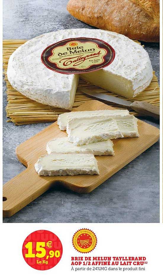 brie de melun trayllerand aop 1 2 affiné au lait cru