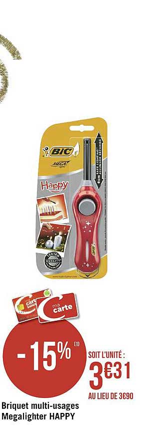 briquet multi-usages megalighter happy