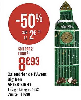 calendrier de l'avent big ben after eight