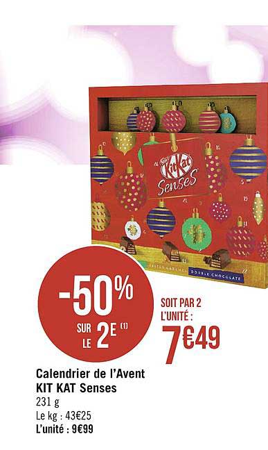 calendrier de l'avent kit kat senses