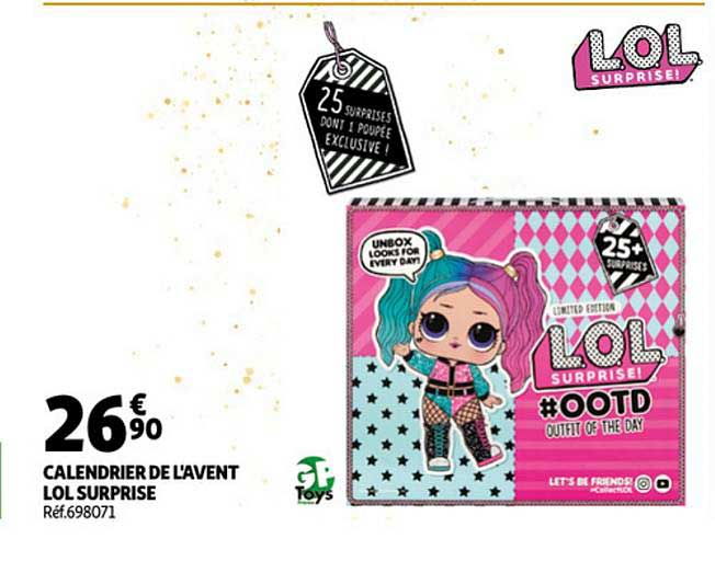 calendrier de l'avent lol surprise