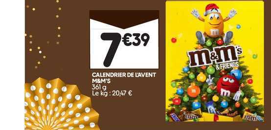 calendrier de l'avent m&m's