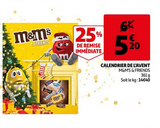 Calendrier De L'avent M&m's & Friends 25% De Remise Immédiate