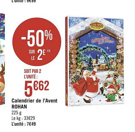 calendrier de l'avent rohan