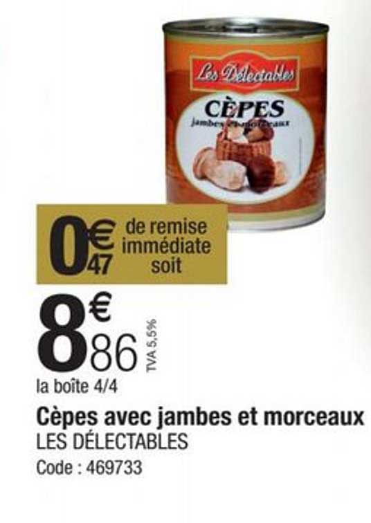Cèpes Avec Jambes Et Morceaux Les Délectables