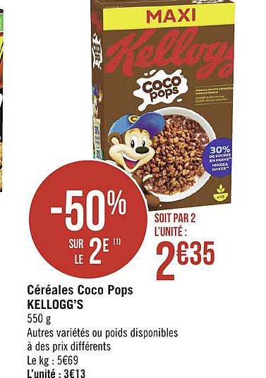 Céréales Coco Pops Kellogg's