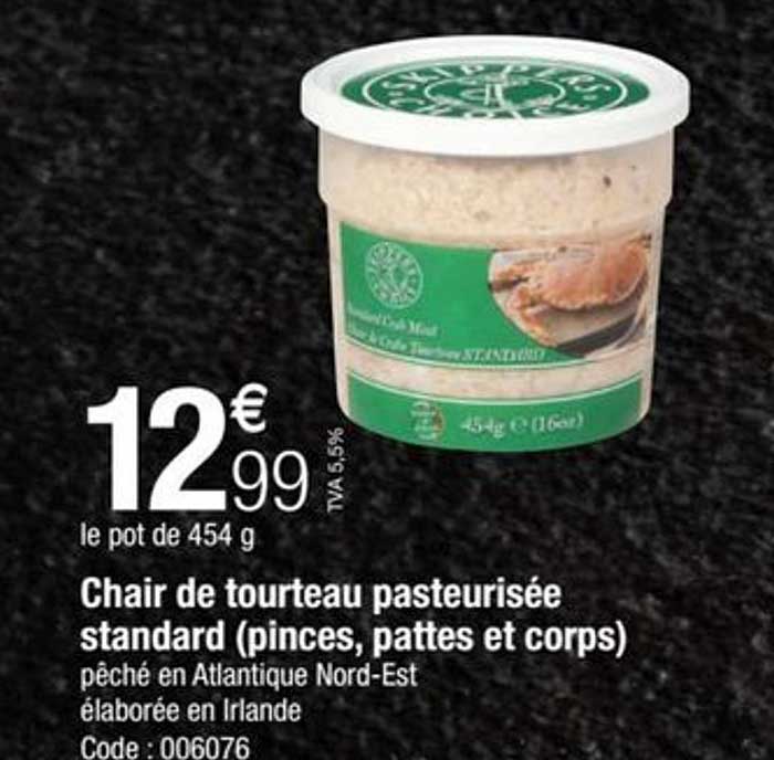 Chair De Tourteau Pasteurisée Standard (pinces, Pattes Et Corps)