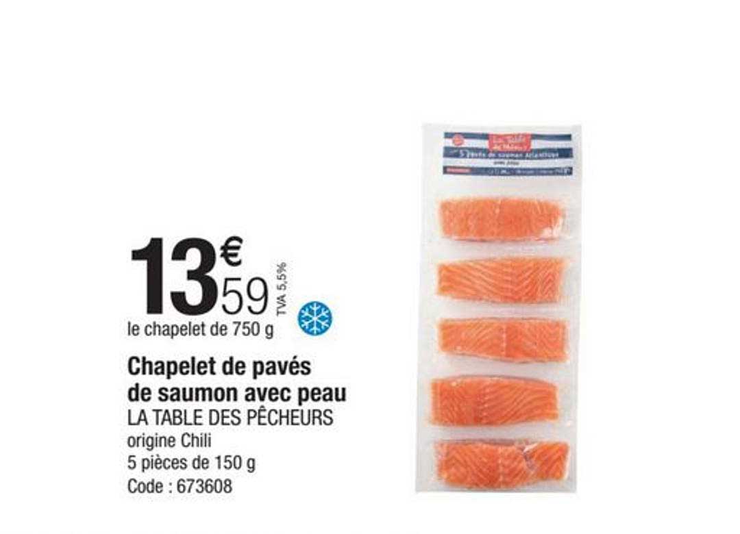 Chapelet De Pavés De Saumon Avec Peau La Table Des Pêcheurs