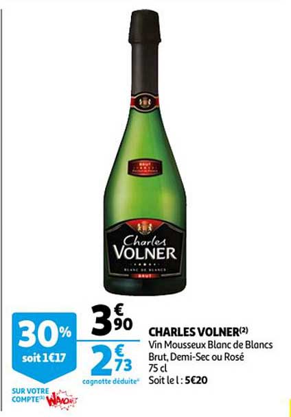 charles volner vin mousseux blanc de blancs