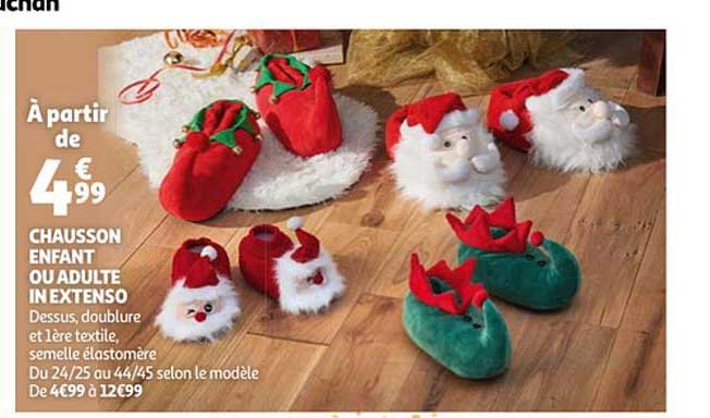 chausson enfant ou adulte in extenso