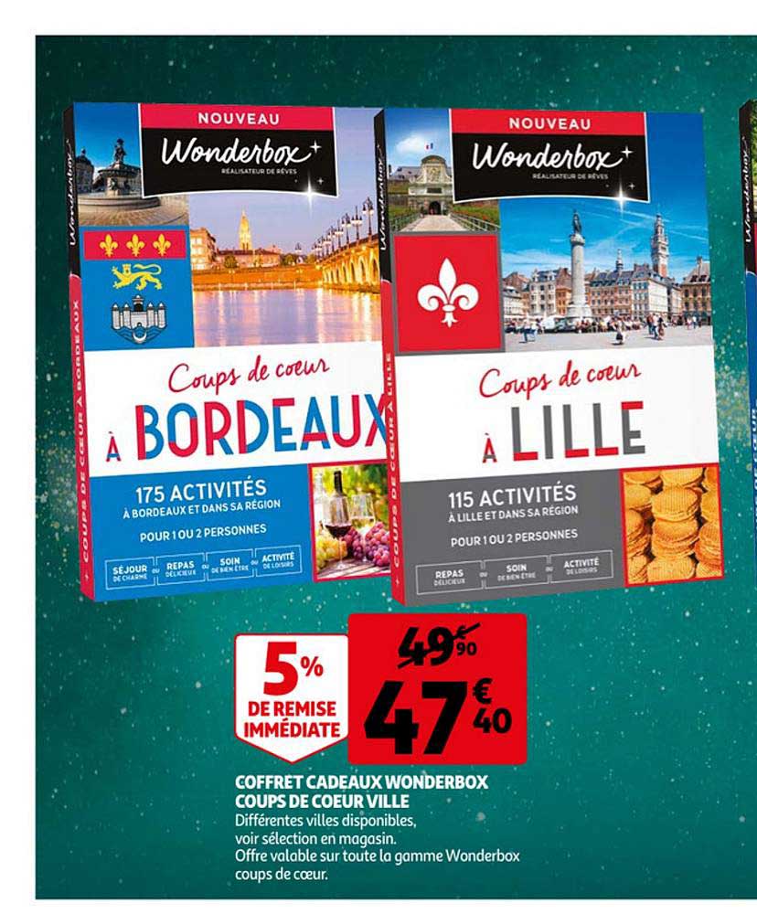 coffret cadeaux wonderbox coups de coeur ville