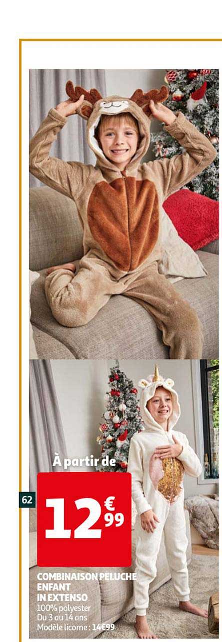 combinaison peluche enfant in extenso