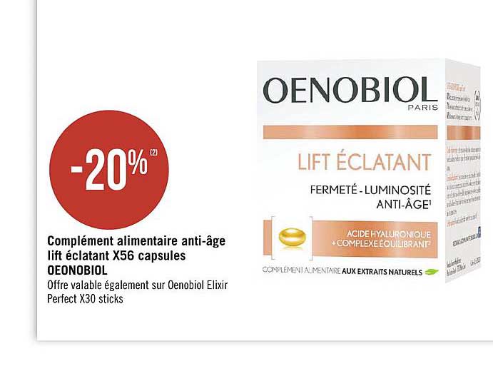 complément alimentaire anti-âge lift éclatant x56 capsules oeonobiol