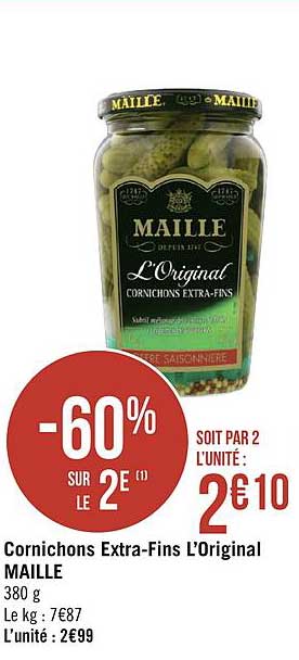 Cornichons Extra-fins L'original Maille