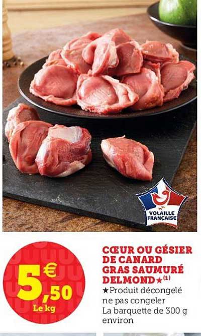 cœur ou gésier de canard gras saumuré delmond