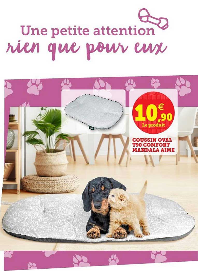 coussin oval t90 comfort mandala aime