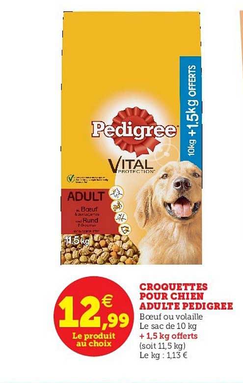Croquettes Pour Chien Adulte Pedigree