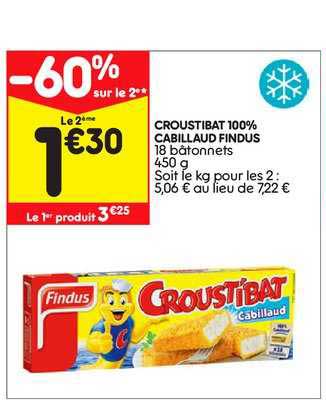 Croustibat 100% Cabillaud Findus