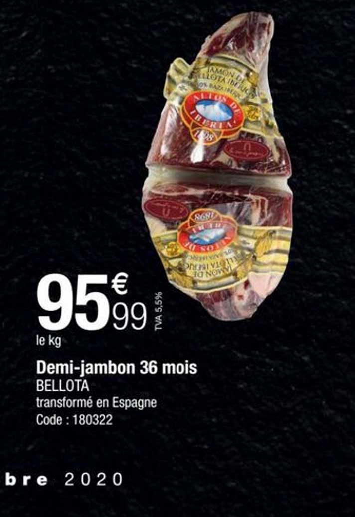 demi-jambon 36 mois bellota