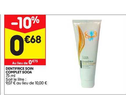 dentifrice soin complet sooa