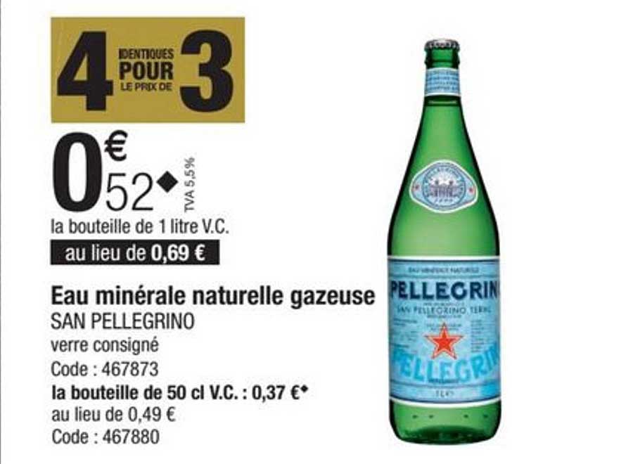 eau minérale naturelle gazeuse san pellegrino