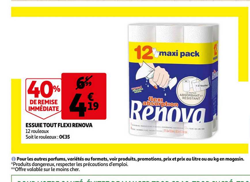 essuie tout flexi renova 40% de remise immédiate