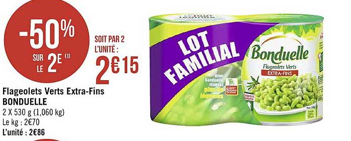 flageolets vert extra-fins bonduelle
