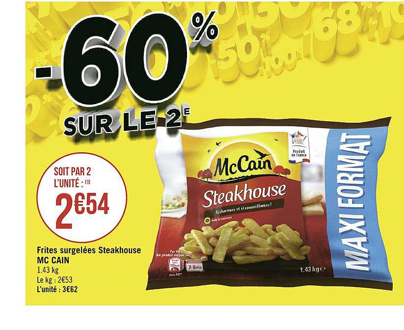 frites surgelées steakhouse mc cain
