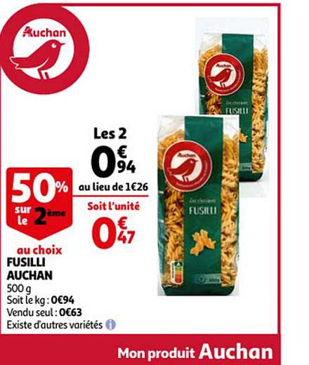 Fusilli Auchan