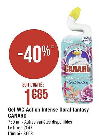 gel wc action intense floral fantasy canard