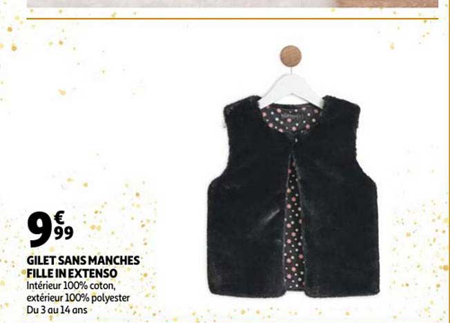 gilet sans manches fille in extenso
