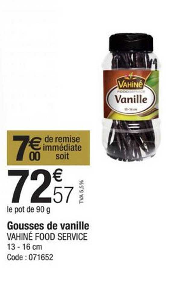 gousses de vanille vahiné food service