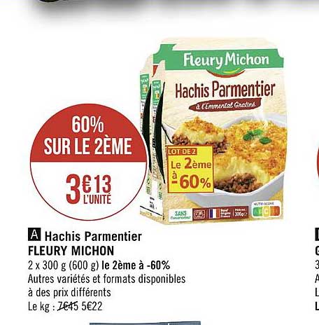 hachis parmentier fleury michon