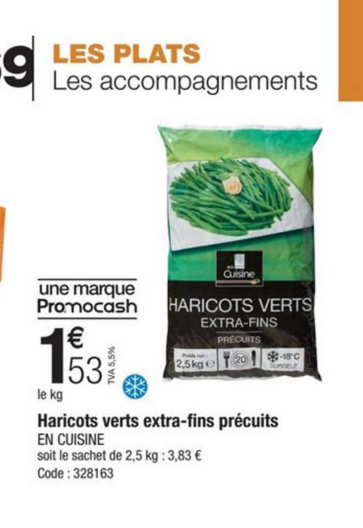 haricots verts extra-fins précuits en cuisine