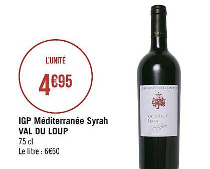 igp méditerranée syrah val du loup