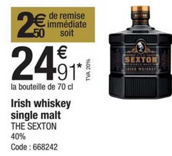 Irish Whiskey Single Malt The Sexton 40%