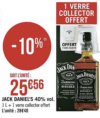 jack daniel's 40% vol