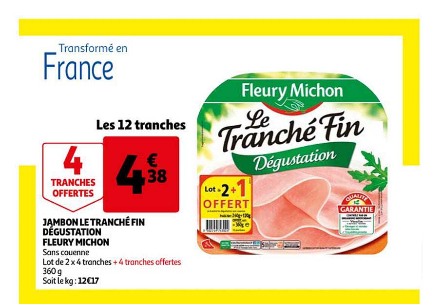 jambon le tranché fin dégustation fleury michon