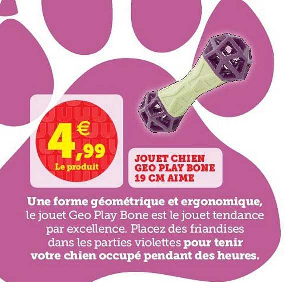jouet chien geo play bone 19 cm aime