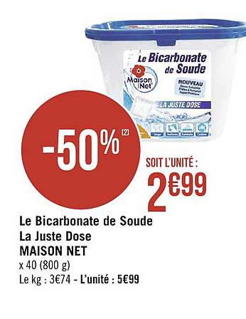 le bicarbonate de soude la juste dose maison net